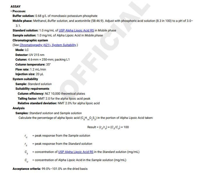 alpha lipoic acid MOA